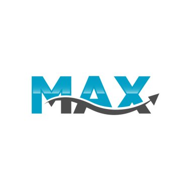 Sözcük Max Logo Harf Tipografi Vektör Şablon Tasarım Çizimi