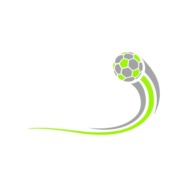 Modello Palla Volante Marchio Logo Calcio Pallamano Disegno Logo Calcio — Vettoriale Stock