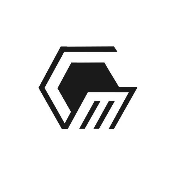 抽象的なスタイリッシュな正方形の収納ボックスのロゴのデザインベクトルイラスト — ストックベクタ