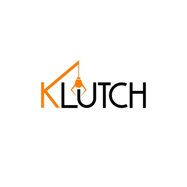Klutch Lettering Tipografia Logo Disegno Vettoriale Illustrazione — Vettoriale Stock