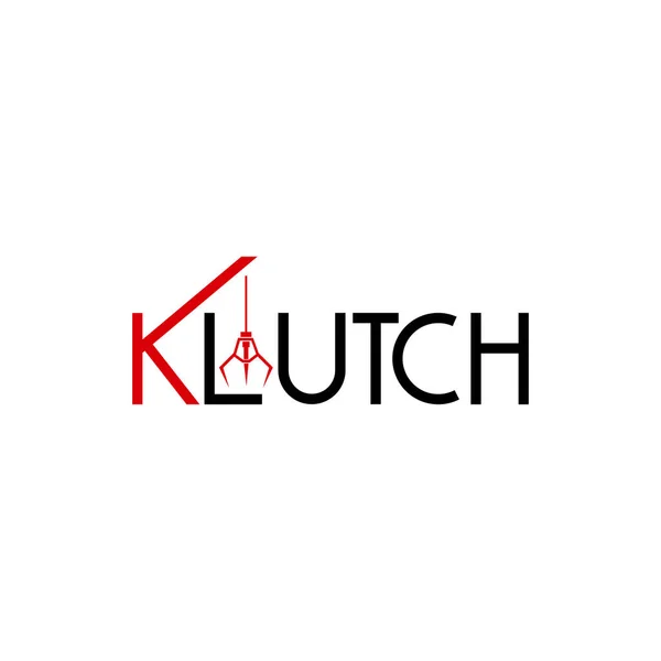 Klutch Lettering Tipografia Logo Disegno Vettoriale Illustrazione — Vettoriale Stock