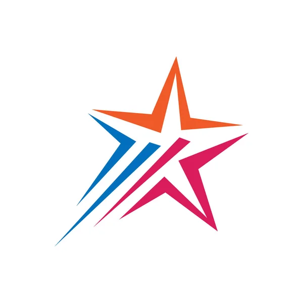 Colorido Decorativo Creativo Logotipo Abstracto Estrella Vector Icono Concepto Ilustración — Vector de stock