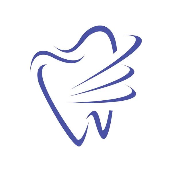 Dent Moderne Abstraite Pour Les Soins Dentaires Icône Logo Vectoriel — Image vectorielle