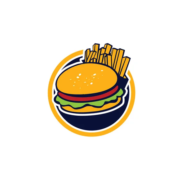 Вектор Логотипа Бургера Ресторанного Бизнеса — стоковый вектор