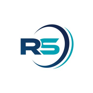 Çember biçimli logo tasarım vektör grafik illüstrasyonları üzerine ilk SC