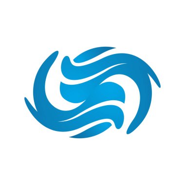Su logosu tasarım vektör sembolü su dalgası logo tasarım vektör sembolü ve simge illüstrasyonu