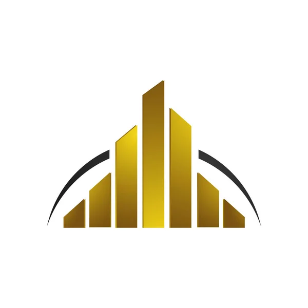 Sieben Säulen Konzept Für Finance Venture Capital Logo Design Vector — Stockvektor