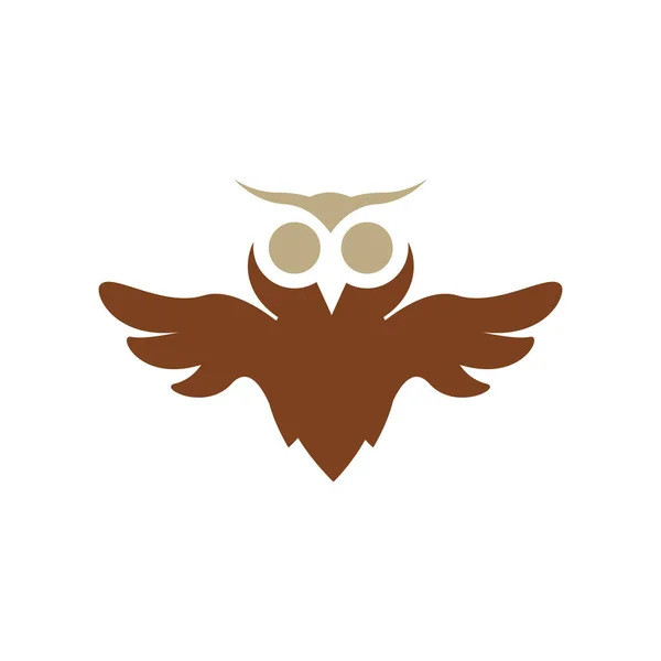 Maat Schattig Uil Logo Ontwerp Vector Illustratie Symbool Van Kennis — Stockvector