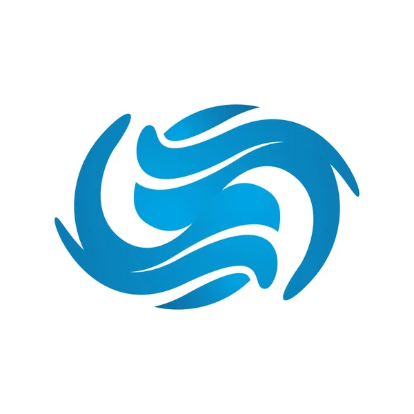 Respingo Água Logotipo Design Vetor Símbolo Onda Água Logotipo Design — Vetor de Stock