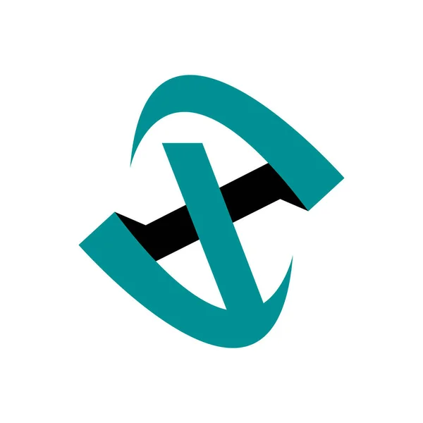 Krachtige Eerste Krachtige Letter Logo Ontwerp Vector Concept Illustratie — Stockvector
