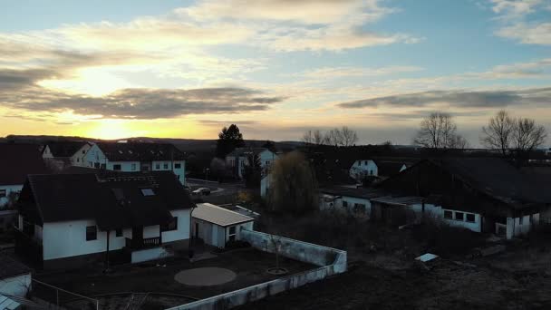 bamberg bavaria německý letecký snímek venkovské čtvrti během západu slunce