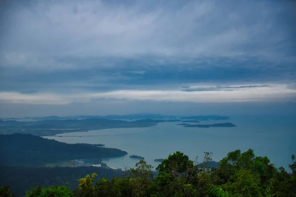Beautiful Stunning Scenic Panoramic View Langkawi Its Mountain Peaks Bays — Stock Photo, Image