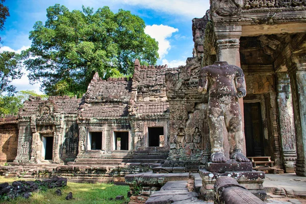 Preah Khan Ναός Μεταξύ Των Αρχαίων Ερειπίων Του Angkor Wat — Φωτογραφία Αρχείου