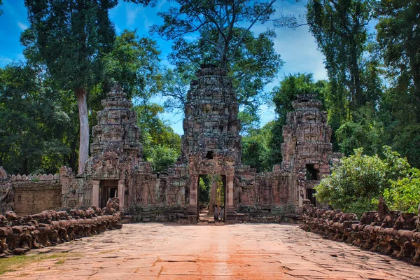 Templo Preah Khan Entre Ruínas Antigas Complexo Templos Angkor Wat — Fotografia de Stock