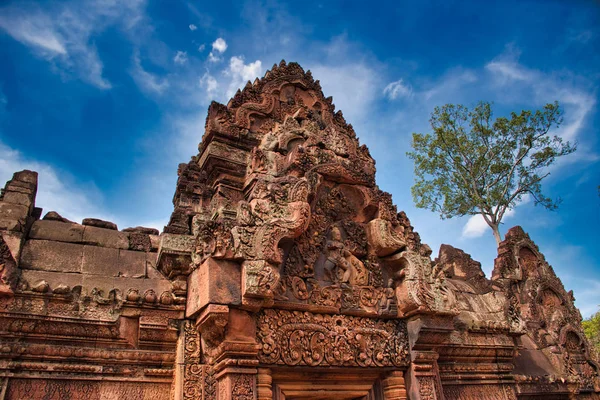 Banteay Srei Banteay Srey Temple Site Parmi Les Ruines Antiques — Photo