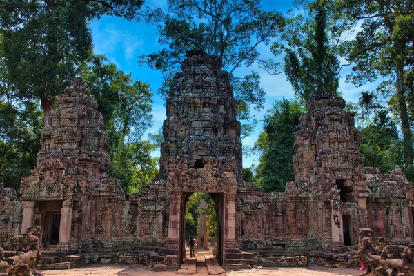 Templo Preah Khan Entre Ruínas Antigas Complexo Templos Angkor Wat — Fotografia de Stock