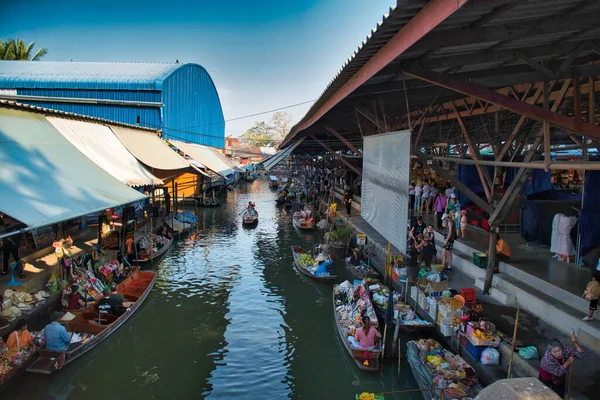 Damnoen Saduak Thailand 2019 Famous Damnoen Saduak Floating Market Fruit — 图库照片