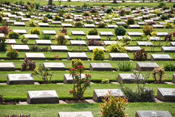 Kanchanaburi Tajlandia 2019 Cmentarz Wojenny Kanchanaburi Lub Cmentarz Wojny Don — Zdjęcie stockowe