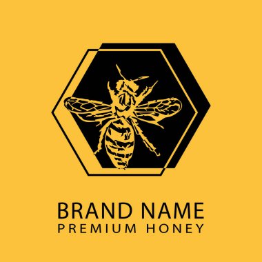 En iyi bal markası logosu. Şirketinin logosu için mükemmel bir fikir.