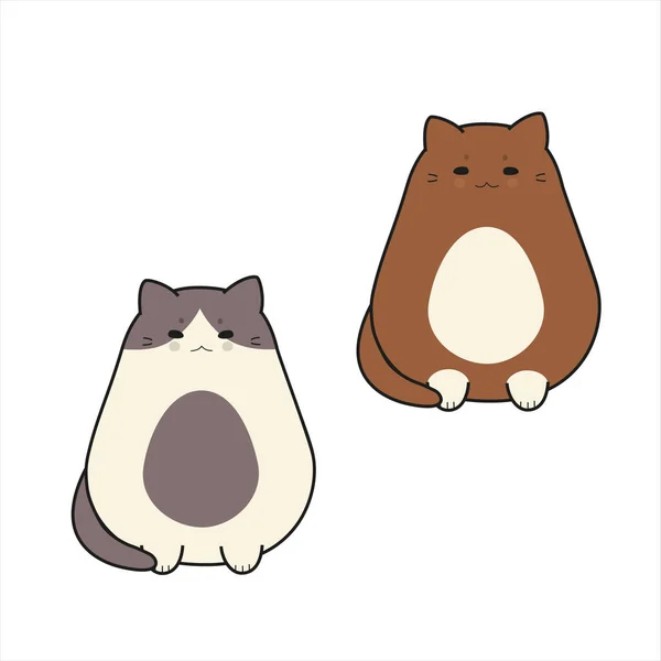 Linda Familia Gatos Dibujos Animados Para Sus Ideas — Vector de stock