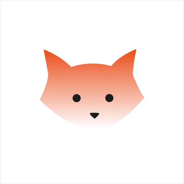 Cute Fox Twarz Dla Swoich Pomysłów — Wektor stockowy