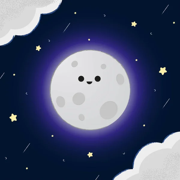 Luna Divertida Para Tus Ideas — Archivo Imágenes Vectoriales