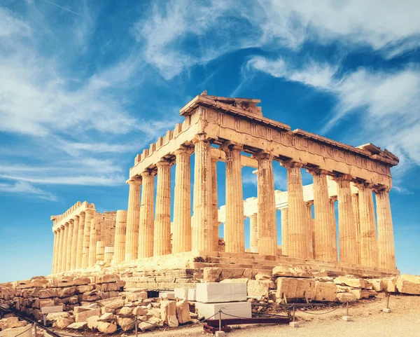 Templo de Partenon, a Acrópole em Atenas, Grécia — Fotografia de Stock