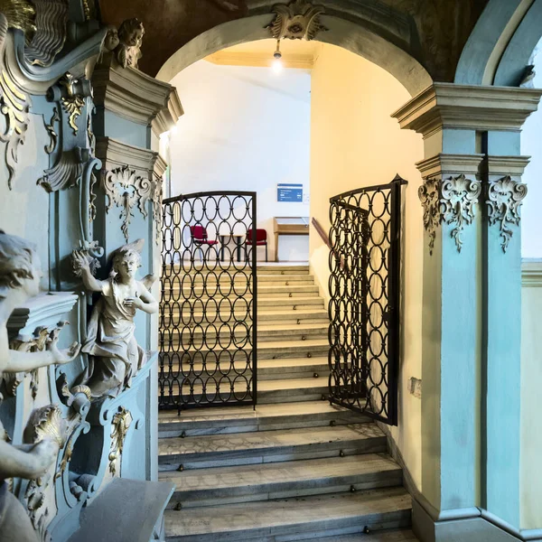 Praga República Checa Septiembre Escalera Biblioteca Barocue Biblioteca Nacional Clementinum — Foto de Stock