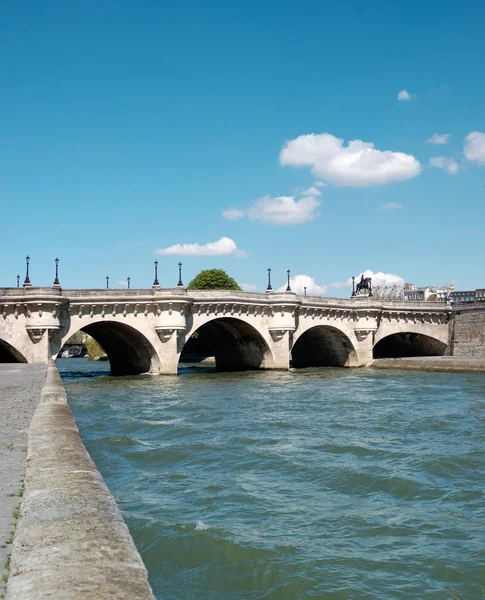 Pont Neuf Парижі Цей Образ Тоноване Образ Панорами Місцем Вашого — стокове фото