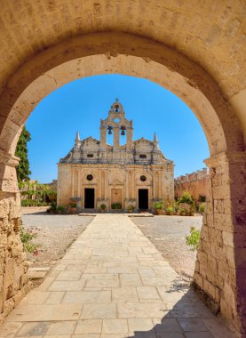 Arkadi Manastırı 'nın ana kilisesi, Rethymno, Girit, Yunanistan