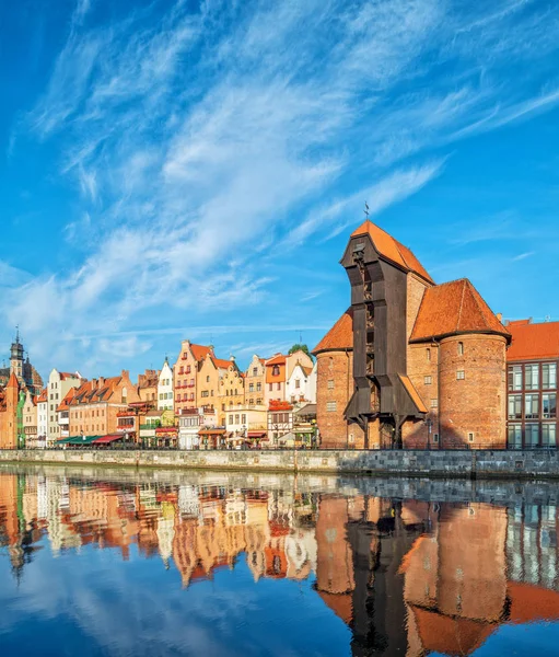 Stadsbeeld Van Gdansk Met Reflectie — Stockfoto