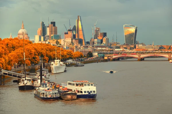 London Blick Über Die Themse Auf Pauls Kathedrale Und Blackfriars — Stockfoto