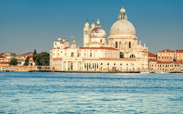 Gran Canal Basílica Santa Maria Della Salute Venecia Día Brillante —  Fotos de Stock