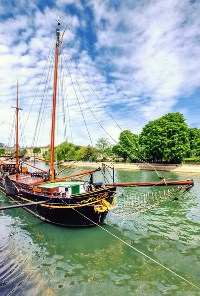 Historisches Segelschiff Auf Seinem Fluss Paris Frankreich — Stockfoto
