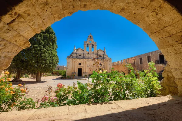 Belangrijkste Kerk Van Arkadi Klooster Rethymno Kreta Eiland — Stockfoto