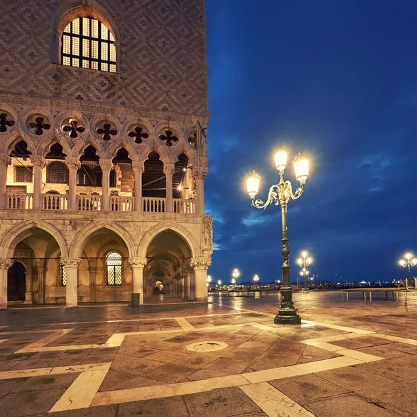 Reggel San Marco Téren Panorámás Kép Négyzet Alakú Kompozíció Velence — Stock Fotó