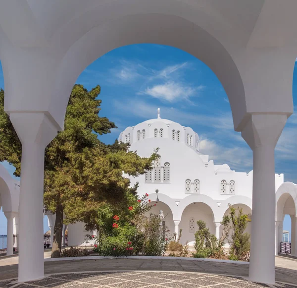 Santorini Den Ortodoxa Storstadskatedralen Fira — Stockfoto