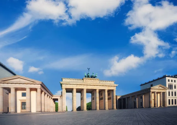 Panorama Puerta Brandeburgo Berlín Alemania — Foto de Stock