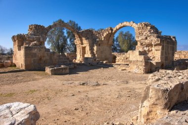 Kıbrıs 'taki Kato Pafos' ta Paphos arkeoloji parkı