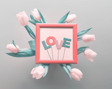 Spring background with word 