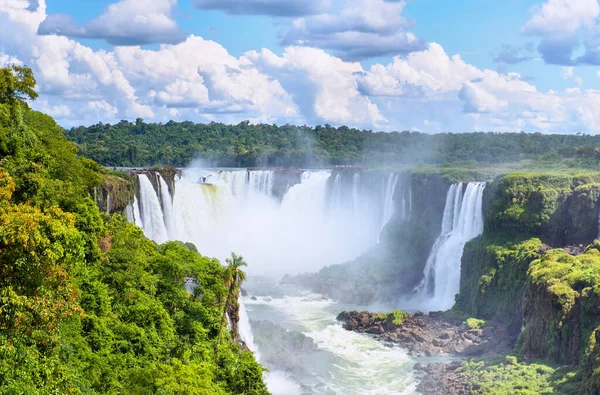 Cascadas Iguazú Argentina Vista Desde Arriba Vista Panorámica Muchas Majestuosas —  Fotos de Stock