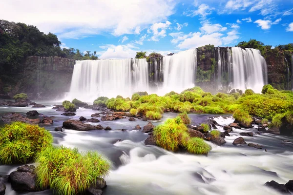 Cataratas Iguaçu Argentina Vista Boca Diabo Vista Panorâmica Muitas Cascatas — Fotografia de Stock
