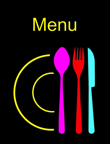 Еда представлена в меню гурмана — стоковое фото
