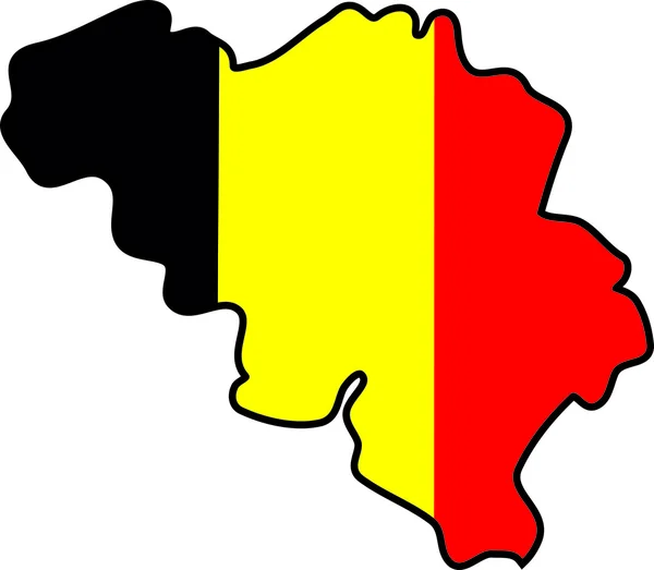 België, vertegenwoordigd door de vlag — Stockfoto