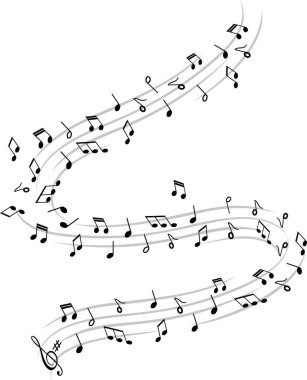 WALTZ AND MUSIC NOTES ENVOLEE clipart