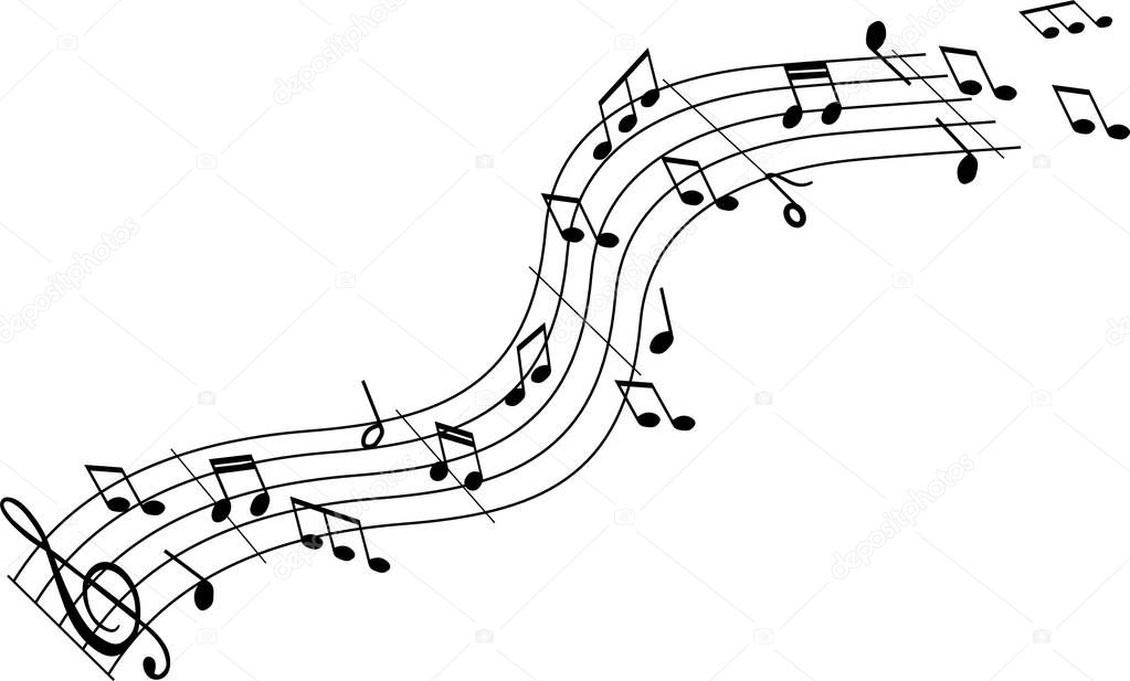  MUSIC NOTES TWIRLING AND MAKING THE PARTY