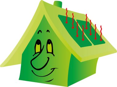 WELL-ISOLATED DWELLING HOUSE EXPESSING WELL-BEING clipart