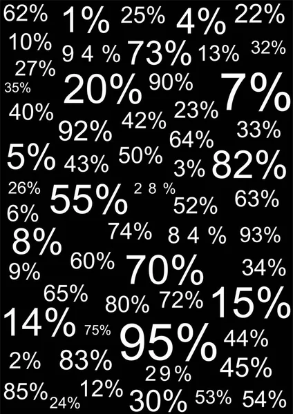 CONTEXTE REPRÉSENTATION DES POURCENTAGES ET DES SIGNES — Image vectorielle