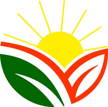 bir logo bir güneşli manzara gösterimi