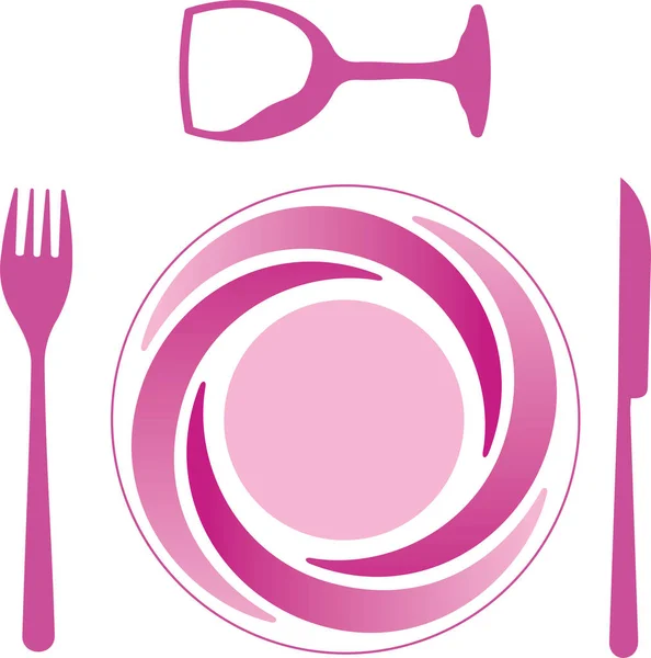 Presenting Catering Invitation Cutlery — Stock Vector